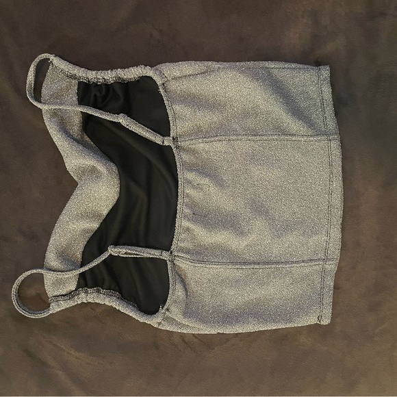 Ladies XS silver sparkle cropped top - Picture 3 of 3